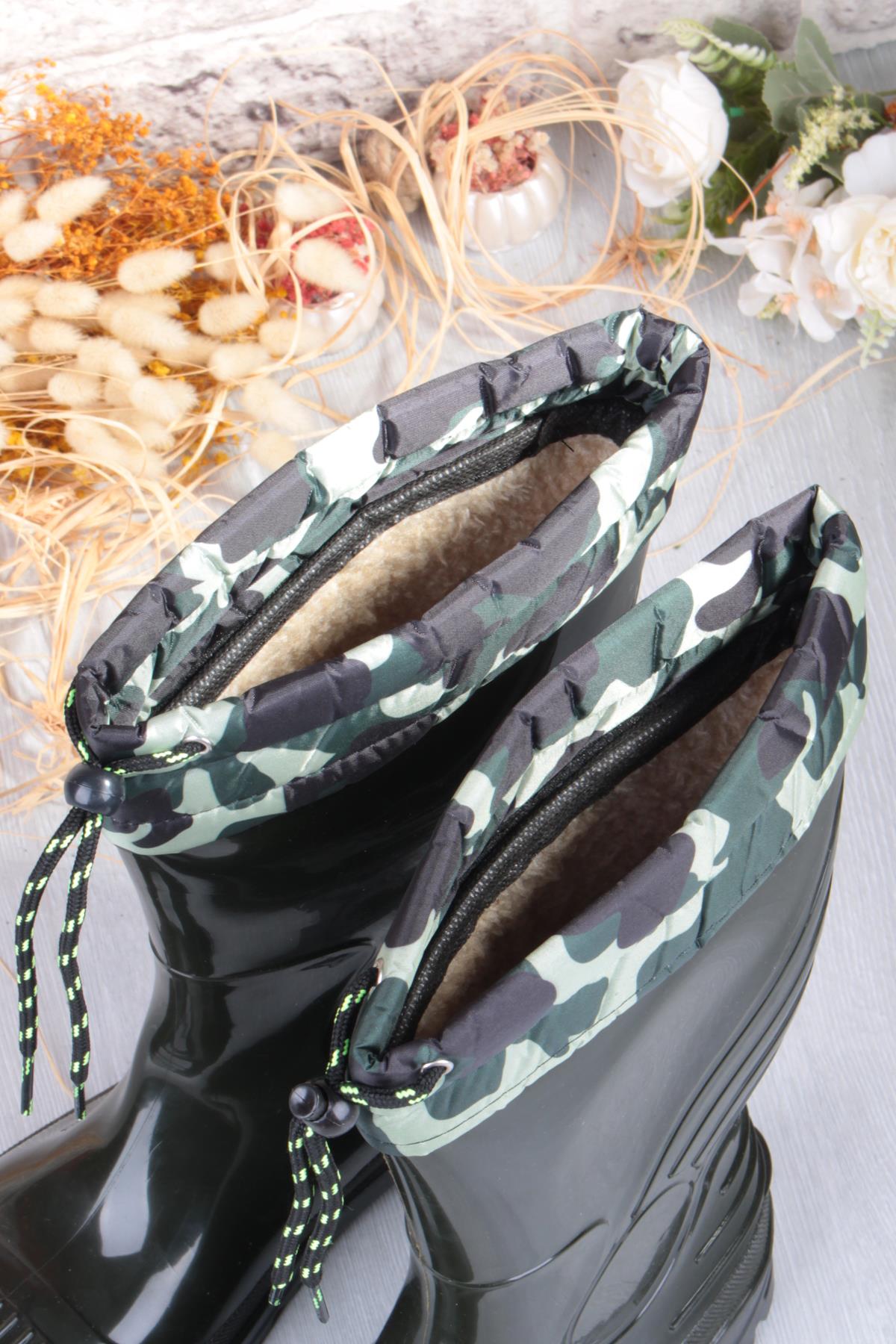 1198 Ulaş İçi Kürklü 33 Cm Uzunluk Pvc %100 Su Geçirmez Tarım Çiftçi Sulama İş Çizmesi - Görsel 8