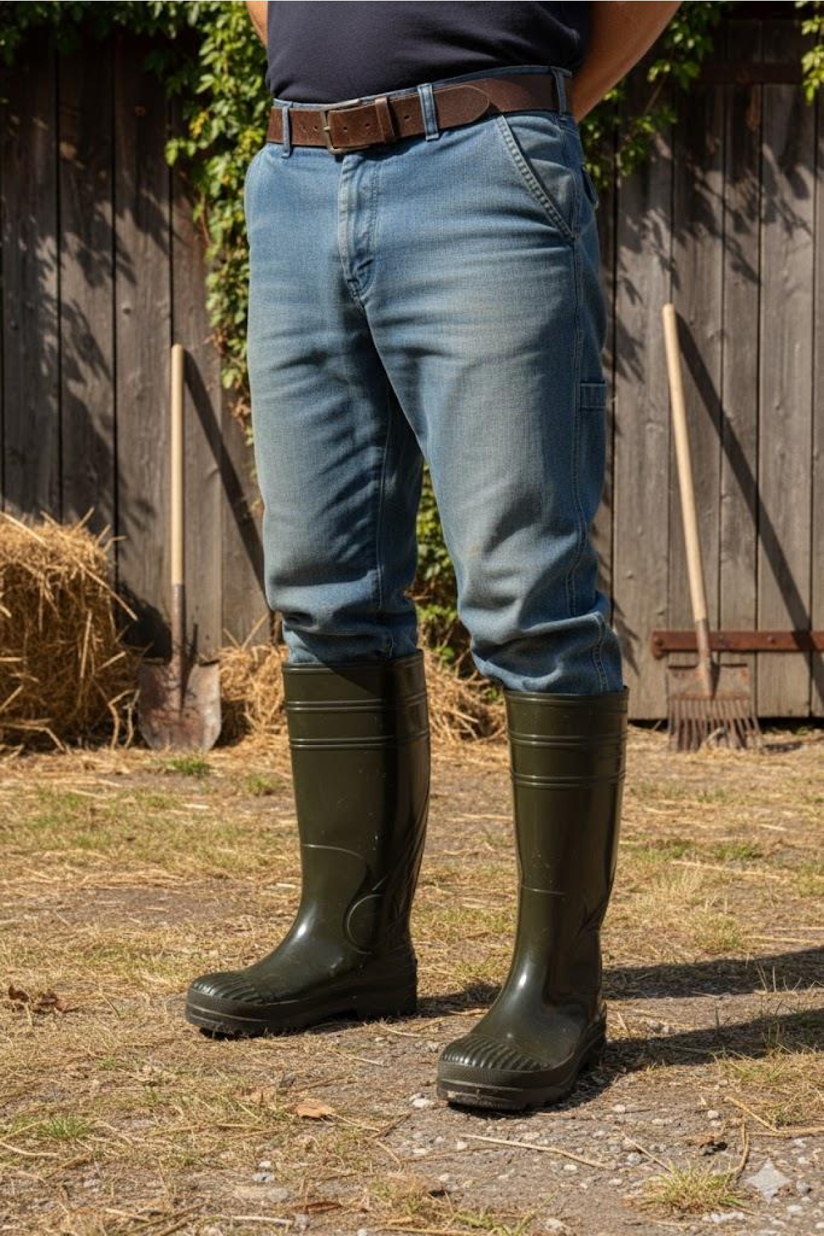 1199 Ulaş 37 Cm Uzunluk Pvc %100 Su Geçirmez Tarım Çiftçi Sulama İş Çizmesi - Görsel 2