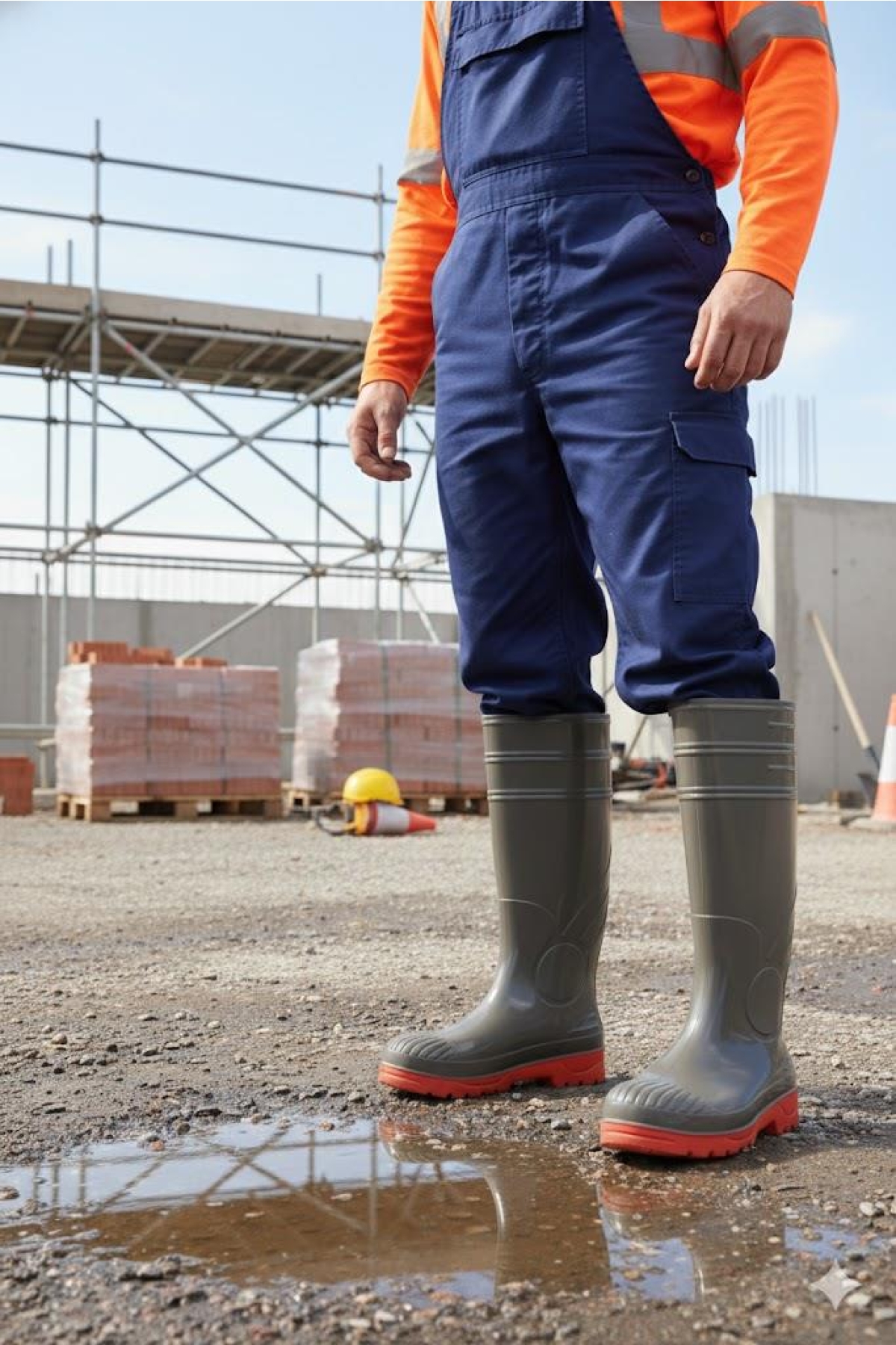 1199 Ulaş 37 Cm Uzunluk Pvc %100 Su Geçirmez Tarım Çiftçi Sulama İş Çizmesi - Görsel 3