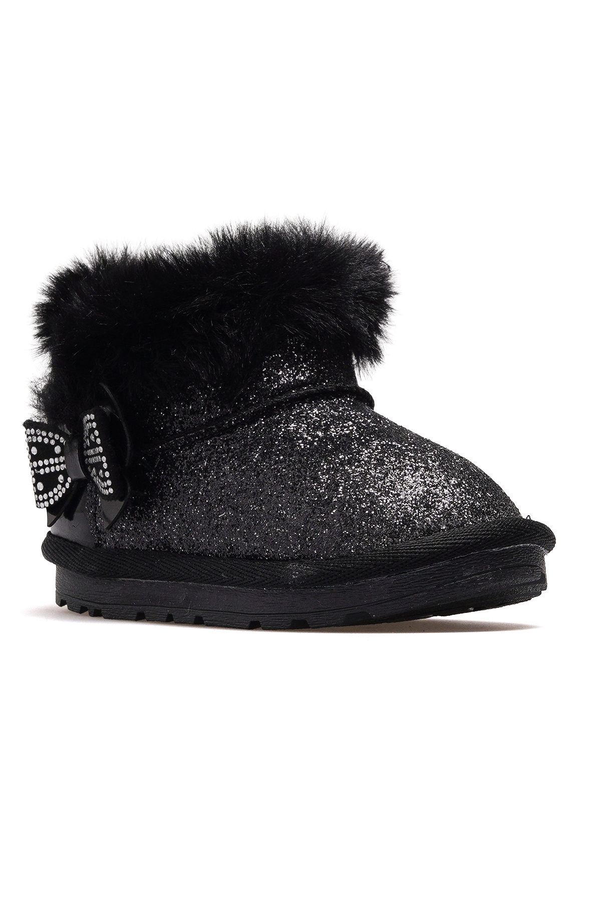 Curly Kız Çocuk Tüylü Günlük Bot 25k Buck3061 Siyah - Görsel 5