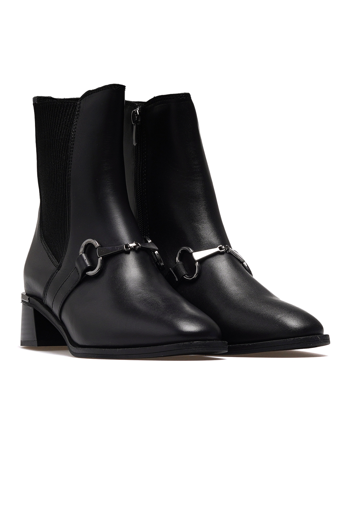 Kadın Hakiki Deri Topuklu Bot 25k 2540008k Z Siyah - Görsel 6