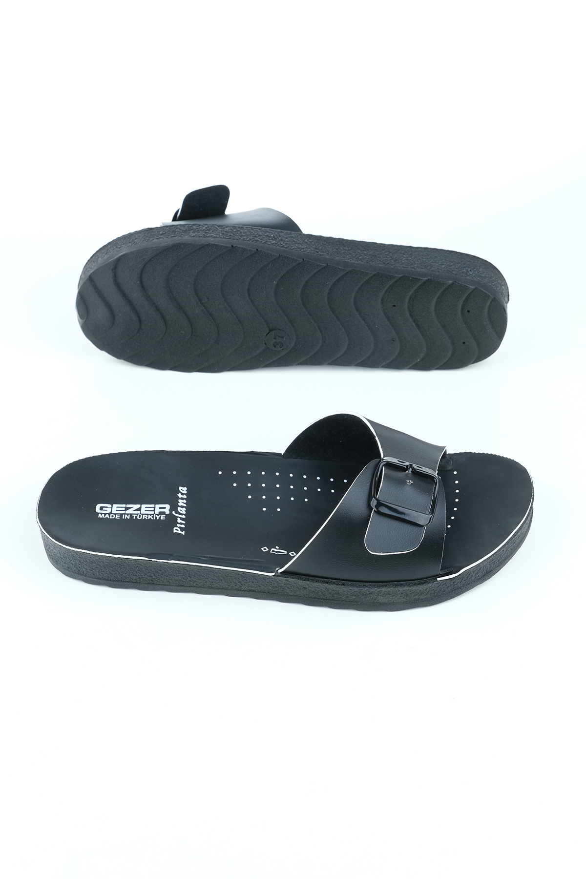 Yazlık Tek Toka Renkli Şerit Kadın Terlik - Görsel 6