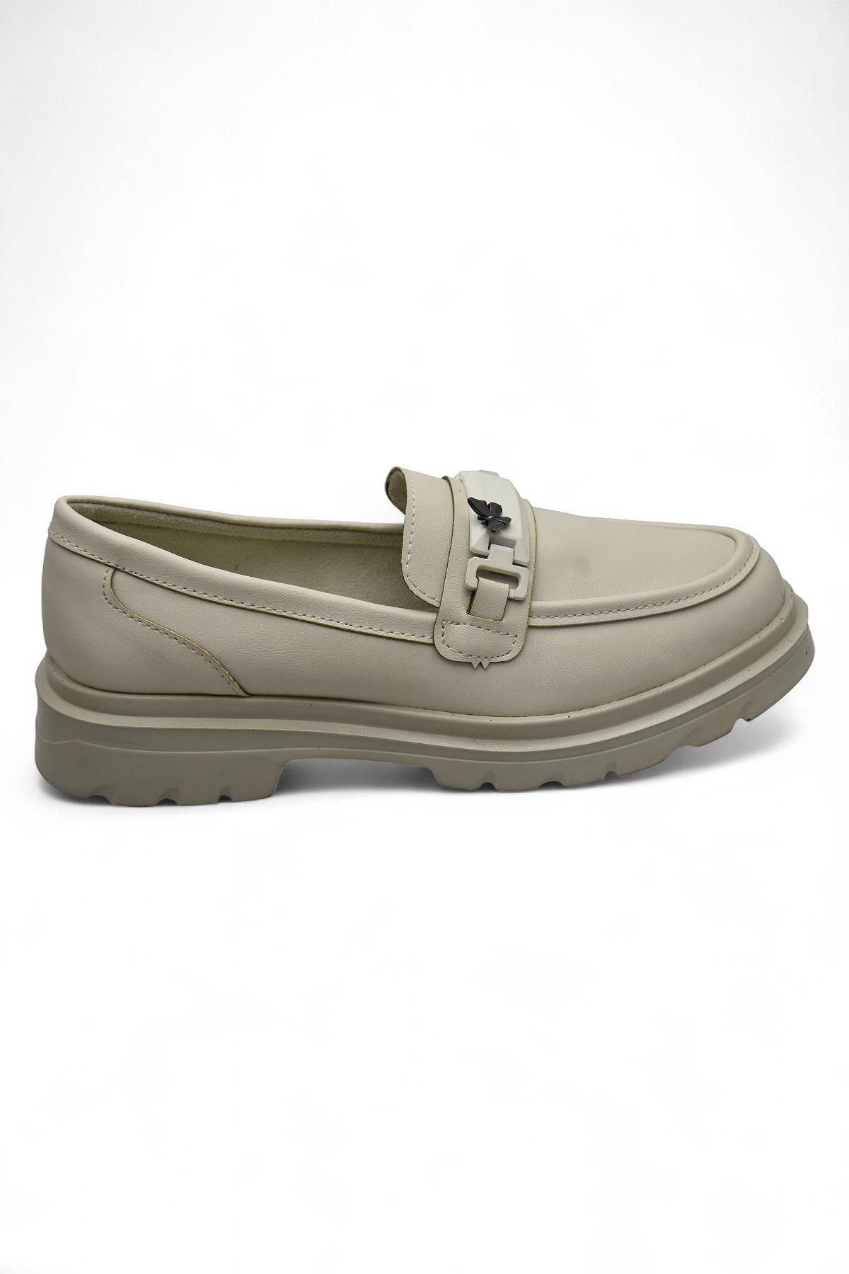 812-L Rahat Taban Günlük Siyah Kadın Laofer Ayakkabı Casual Kadın Ayakkabı Rugan - Görsel 4