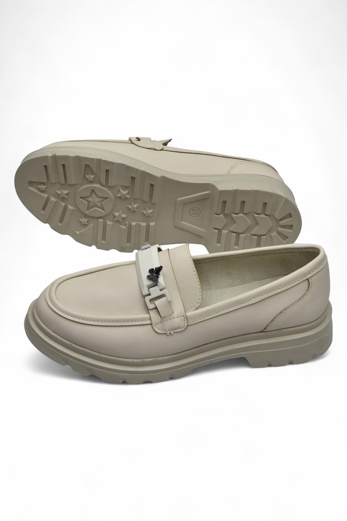 812-L Rahat Taban Günlük Siyah Kadın Laofer Ayakkabı Casual Kadın Ayakkabı Rugan - Görsel 5