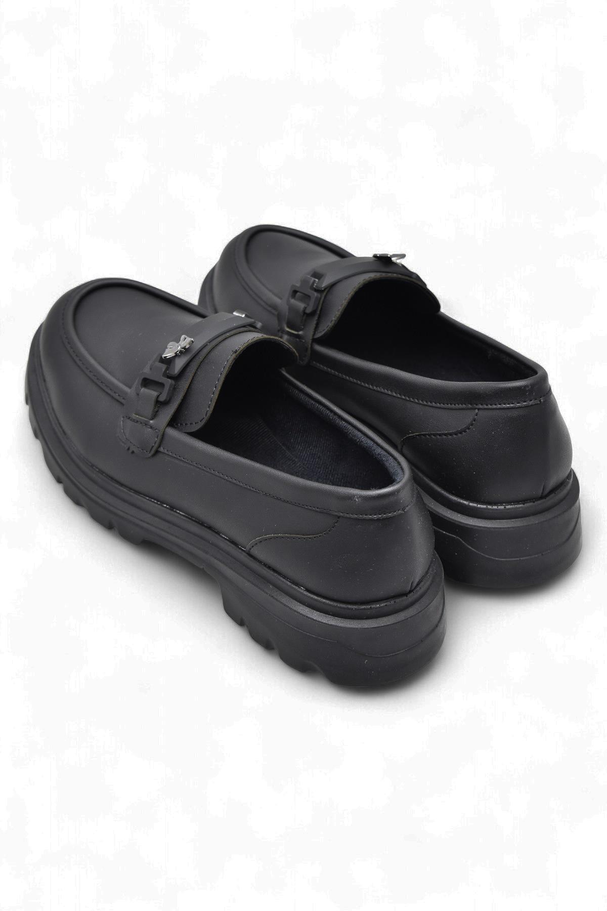 812-L Rahat Taban Günlük Siyah Kadın Laofer Ayakkabı Casual Kadın Ayakkabı Rugan - Görsel 6