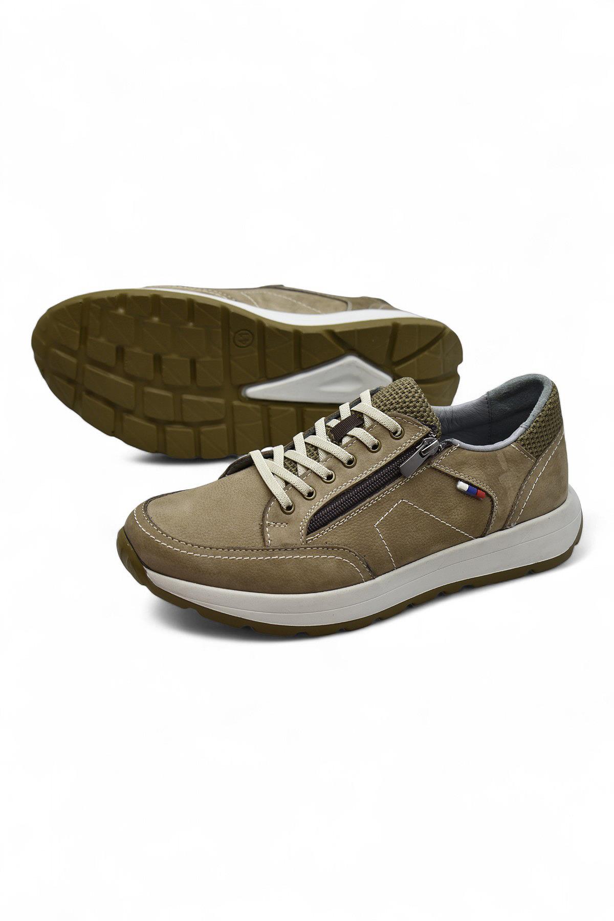 1751 Tam Ortopedik Taban Hakiki Deri Erkek Ayakkabı Fermuarlı Erkek Ayakkabı - Görsel 5