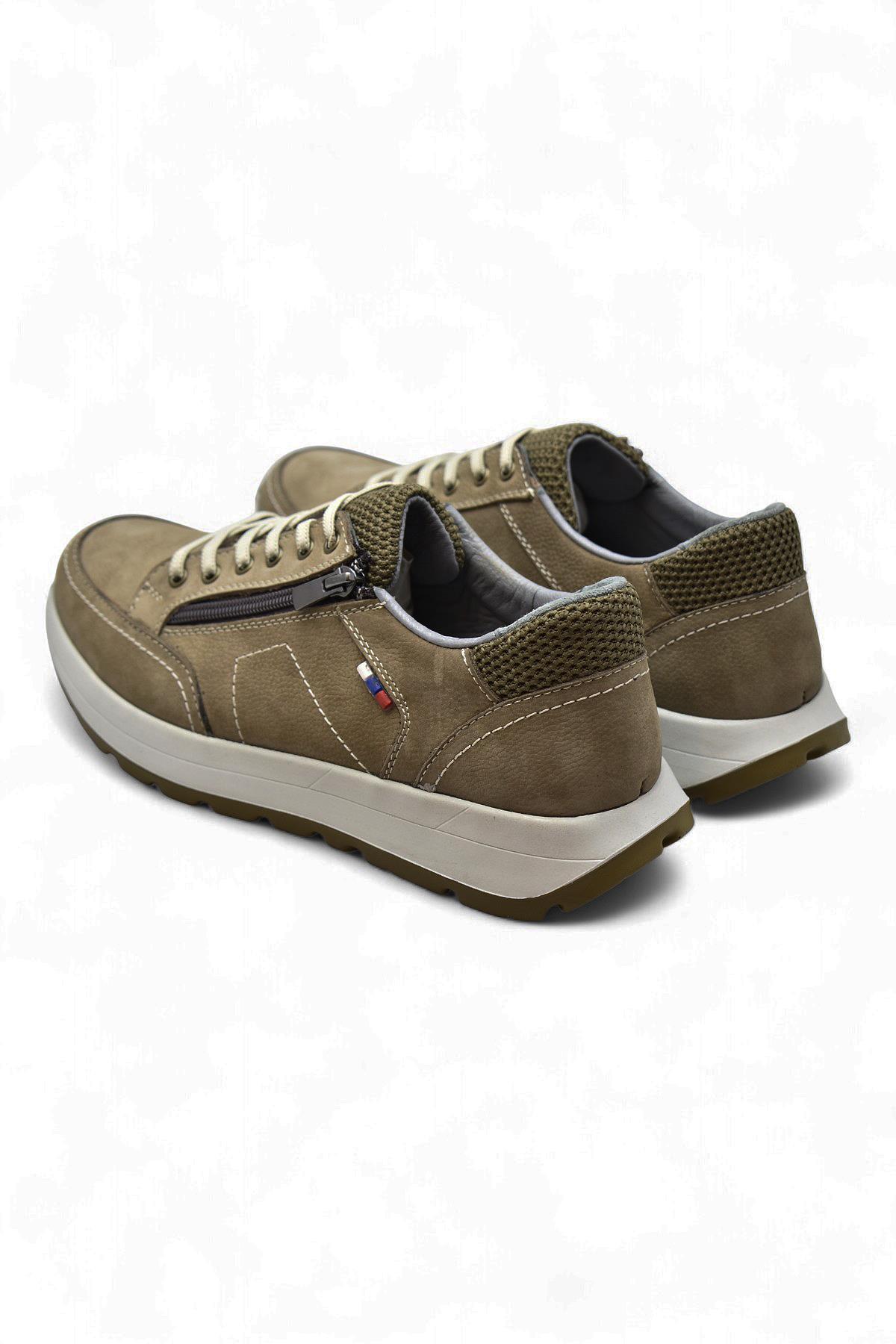 1751 Tam Ortopedik Taban Hakiki Deri Erkek Ayakkabı Fermuarlı Erkek Ayakkabı - Görsel 6