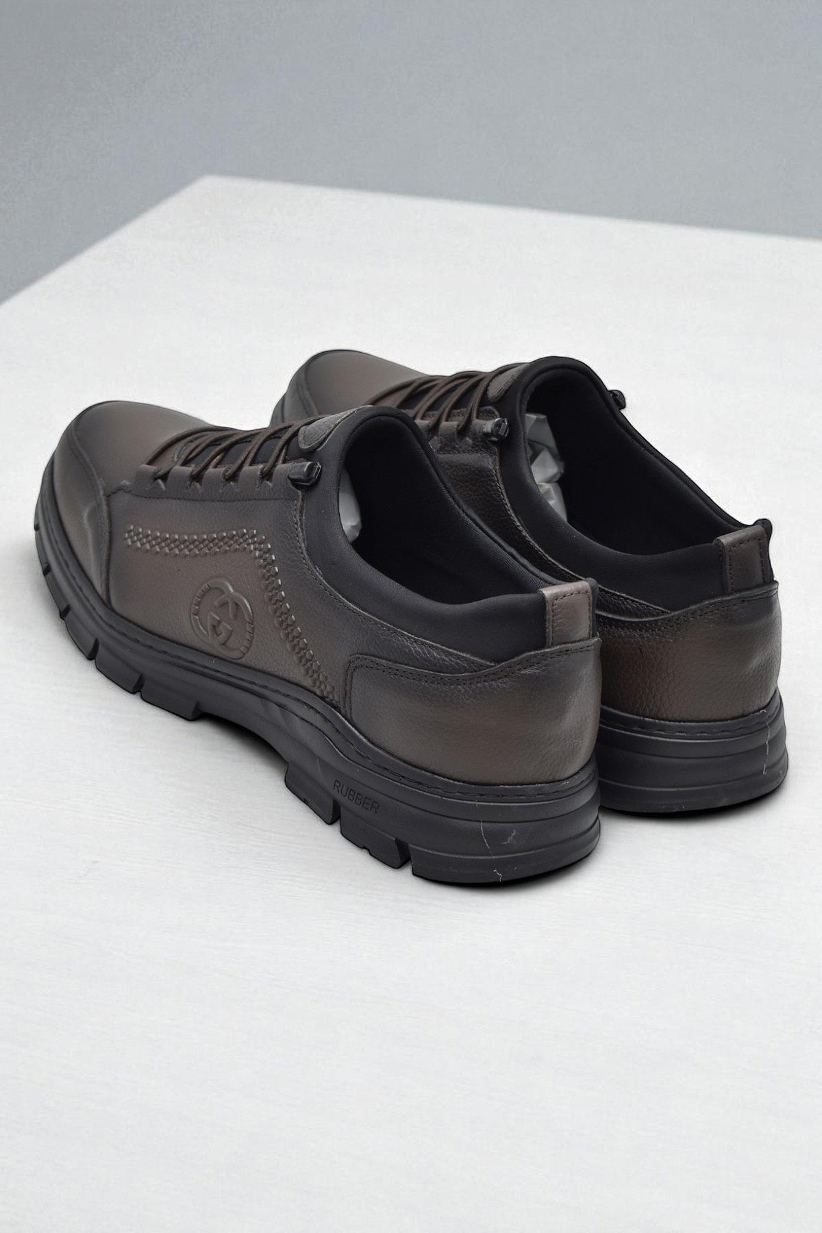 389R Tam Ortopedik Topuk Masajlı Taban Erkek Ayakkabı Hakiki Deri Mevsimlik Ayakkabı - Görsel 6