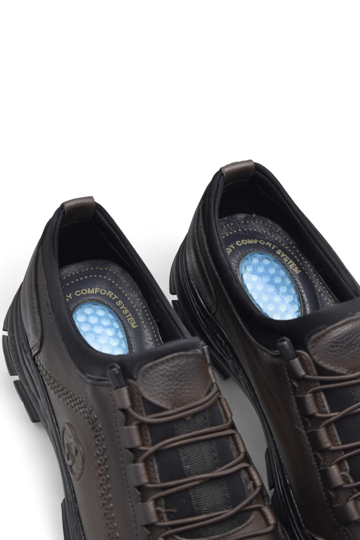 389R Tam Ortopedik Topuk Masajlı Taban Erkek Ayakkabı Hakiki Deri Mevsimlik Ayakkabı - Görsel 7