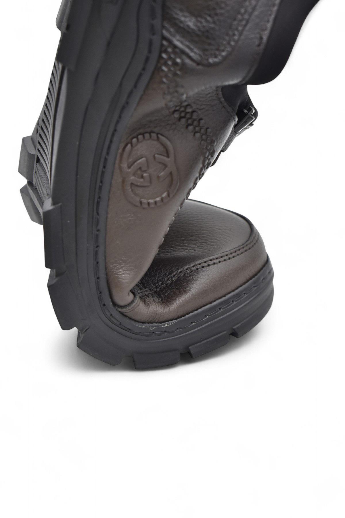 389R Tam Ortopedik Topuk Masajlı Taban Erkek Ayakkabı Hakiki Deri Mevsimlik Ayakkabı - Görsel 8