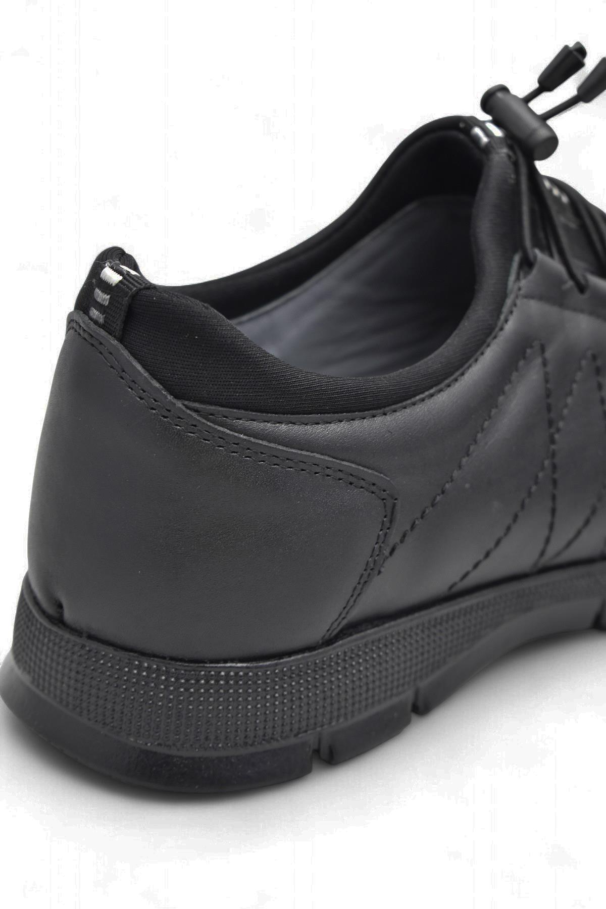 06 Ortopedik Taban Günlük Hakiki Deri Erkek Ayakkabı Casual Ayakkabı Lastikli - Görsel 8