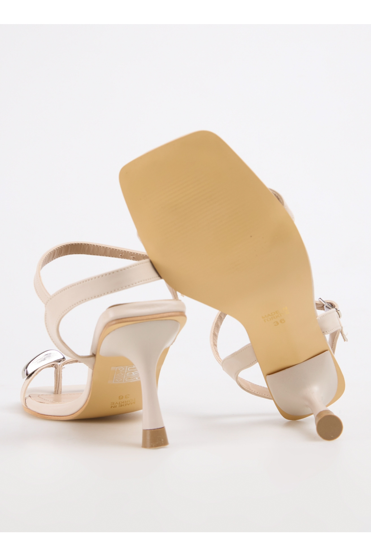 Bej Kadın Topuklu Sandalet BRIGID - Görsel 5