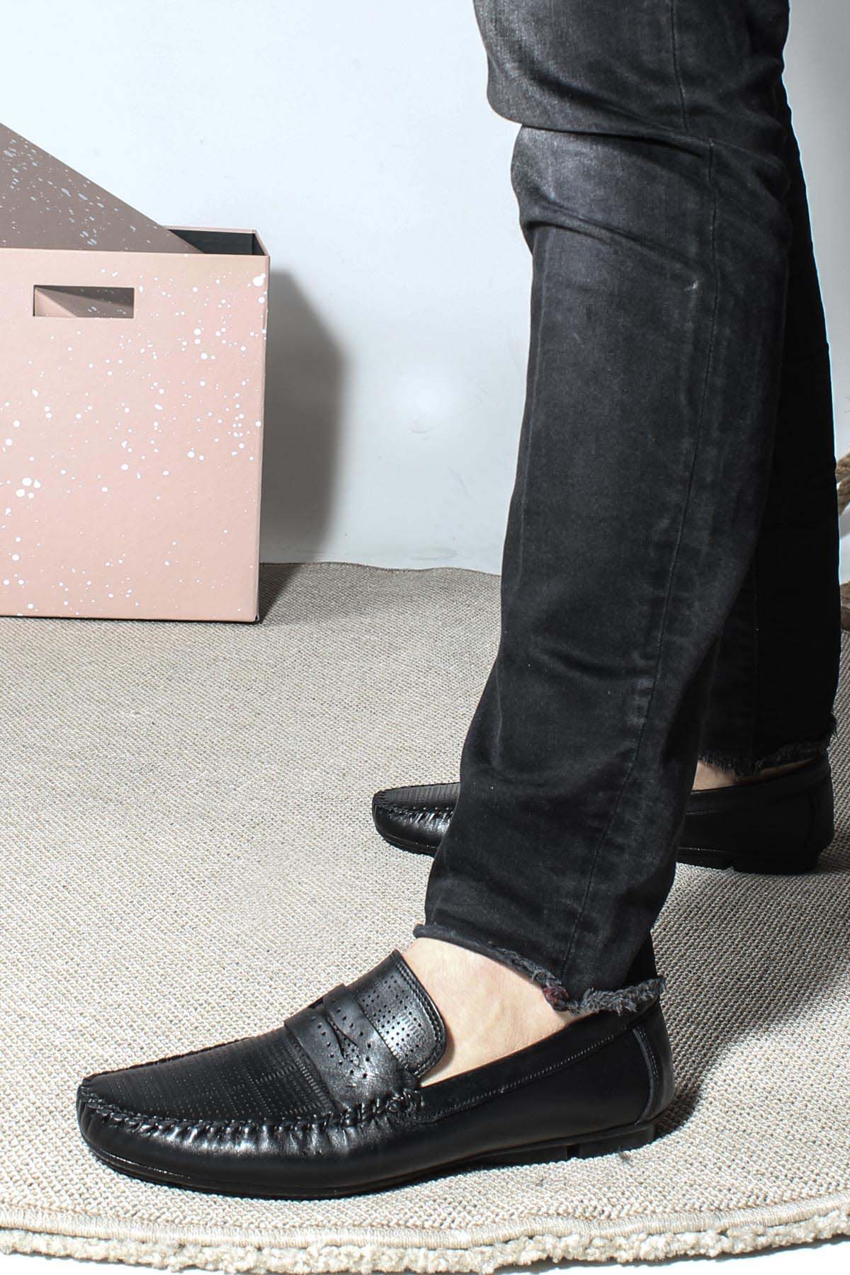 Hakiki Deri Erkek Loafer Ayakkabı 858MA411 - Görsel 2