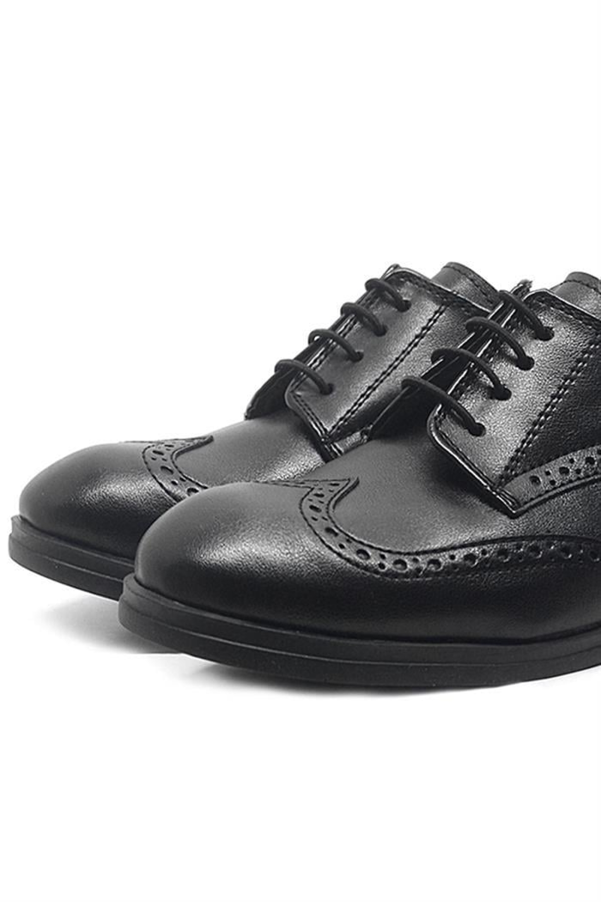Siyah Bağcıklı Erkek Çocuk Klasik Okul Ayakkabısı - Görsel 6