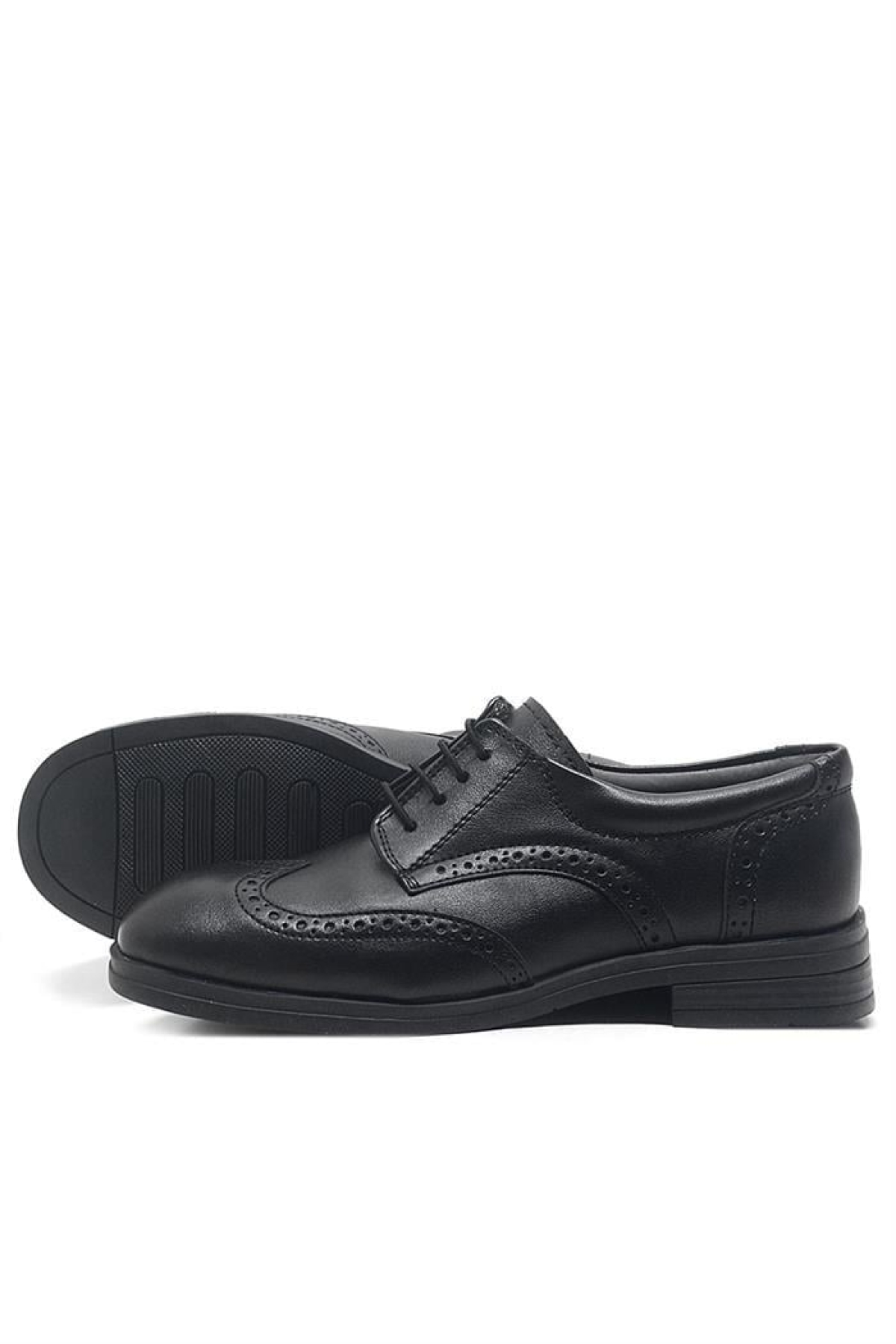 Siyah Bağcıklı Erkek Çocuk Klasik Okul Ayakkabısı - Görsel 11