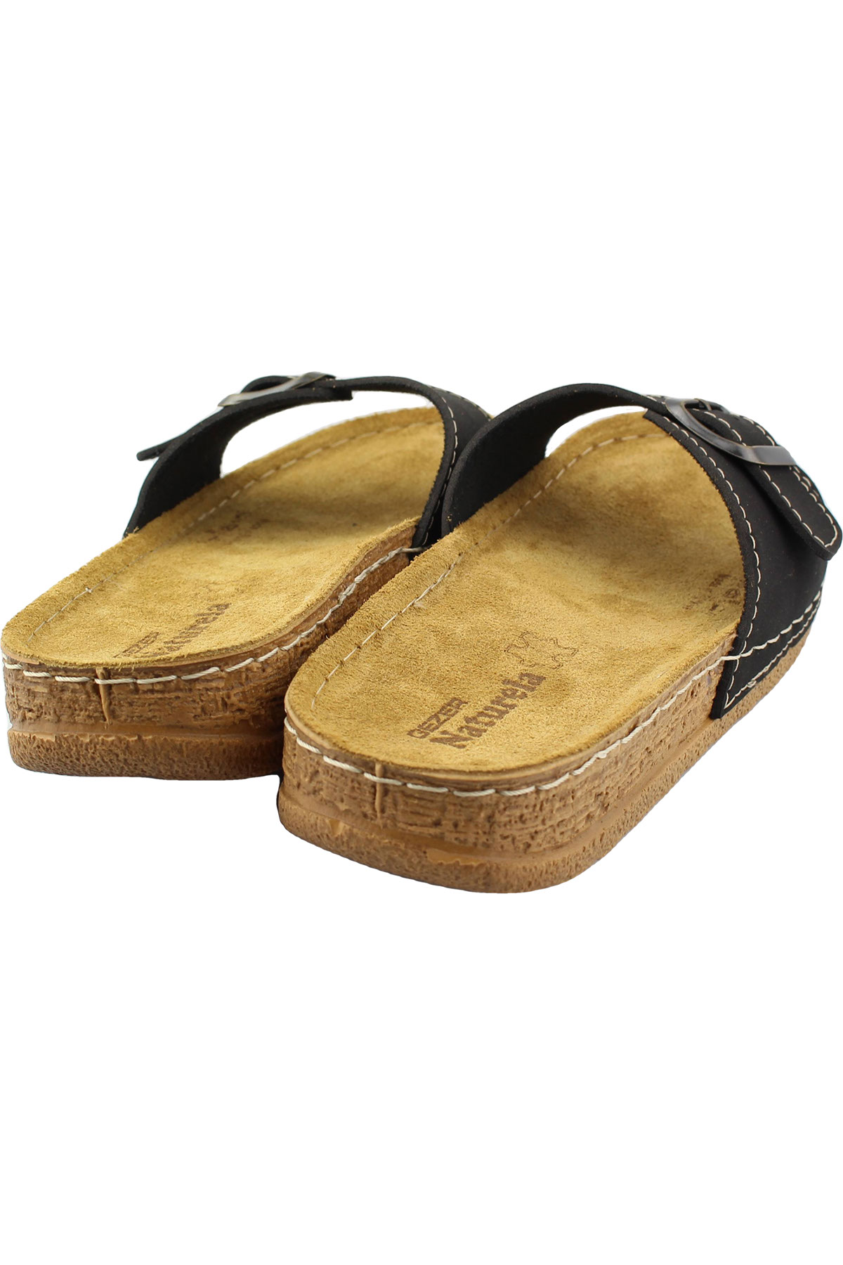 Kadın Yazlık İç Tabanı Hakiki Deri Tek Toka Ayarlanabilir Rahat Taban Günlük Terlik - Görsel 4