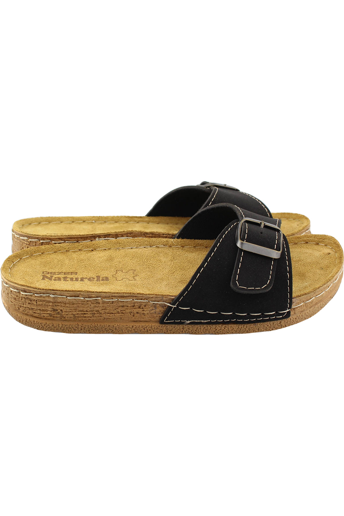 Kadın Yazlık İç Tabanı Hakiki Deri Tek Toka Ayarlanabilir Rahat Taban Günlük Terlik - Görsel 6