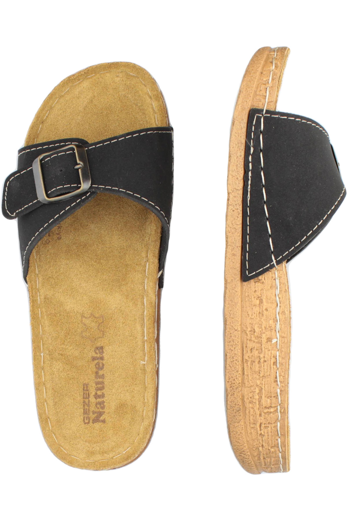 Kadın Yazlık İç Tabanı Hakiki Deri Tek Toka Ayarlanabilir Rahat Taban Günlük Terlik - Görsel 8