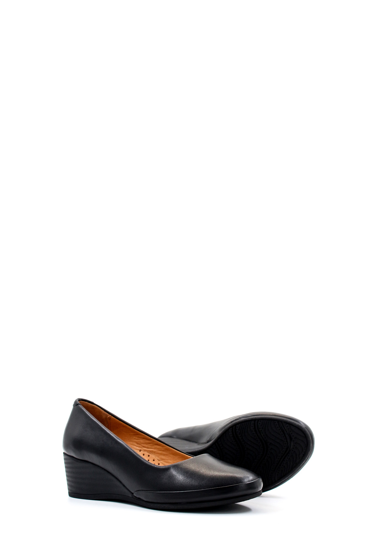 Hakiki Deri Kadın Dolgu Topuk Ayakkabı 411ZA291 - Görsel 6