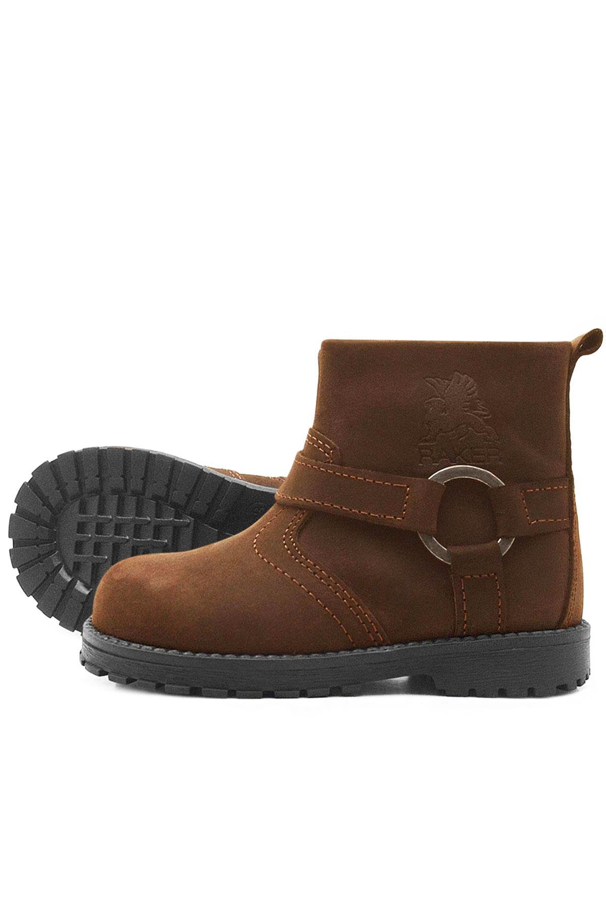 Chiron Hakiki Deri Tarçın Rengi Fermuarlı Bebek Çizme - Görsel 6