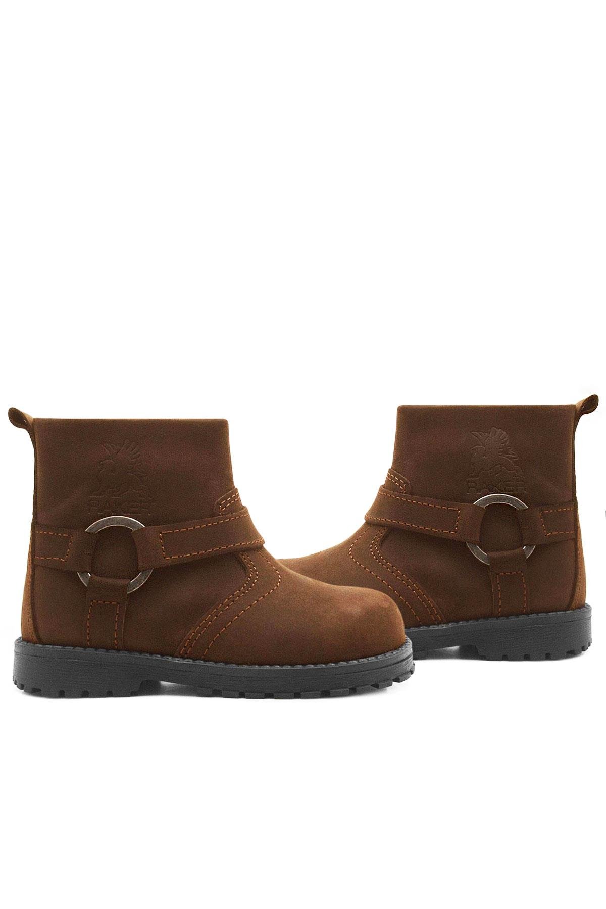 Chiron Hakiki Deri Tarçın Rengi Fermuarlı Bebek Çizme - Görsel 7