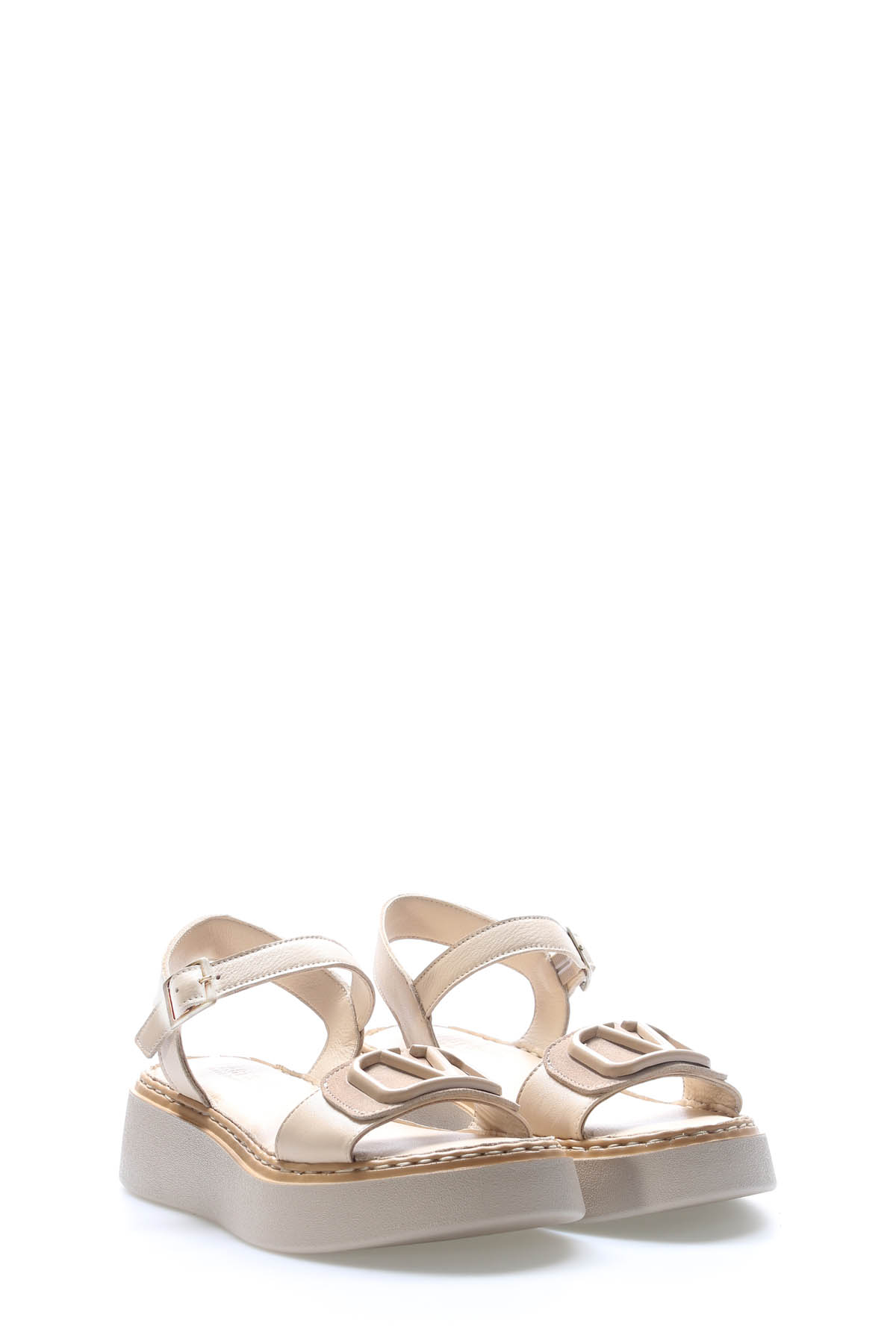 Hakiki Deri Kadın Klasik Sandalet 621ZA1149 - Görsel 5