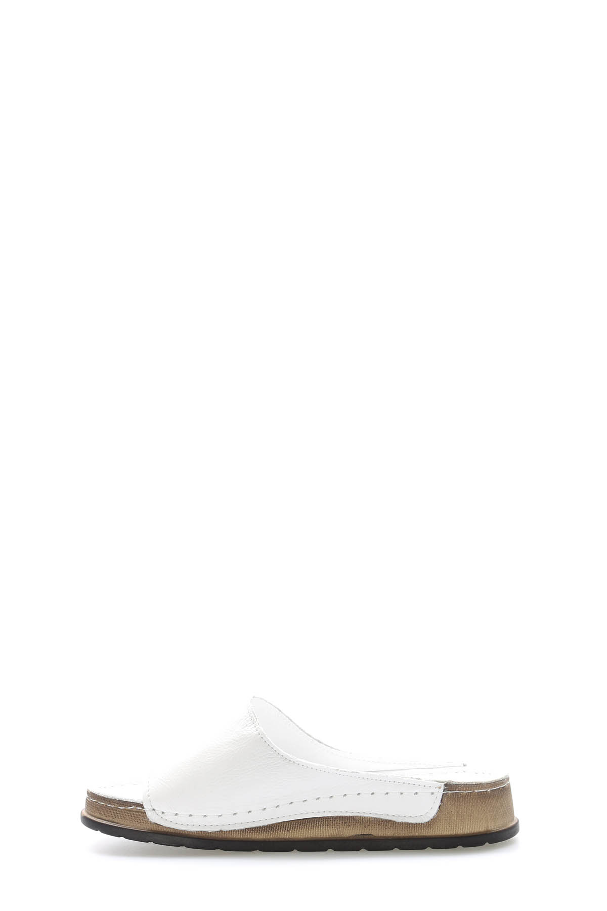 Hakiki Deri Kadın Dolgu Topuk Terlik 972ZA309 - Görsel 3