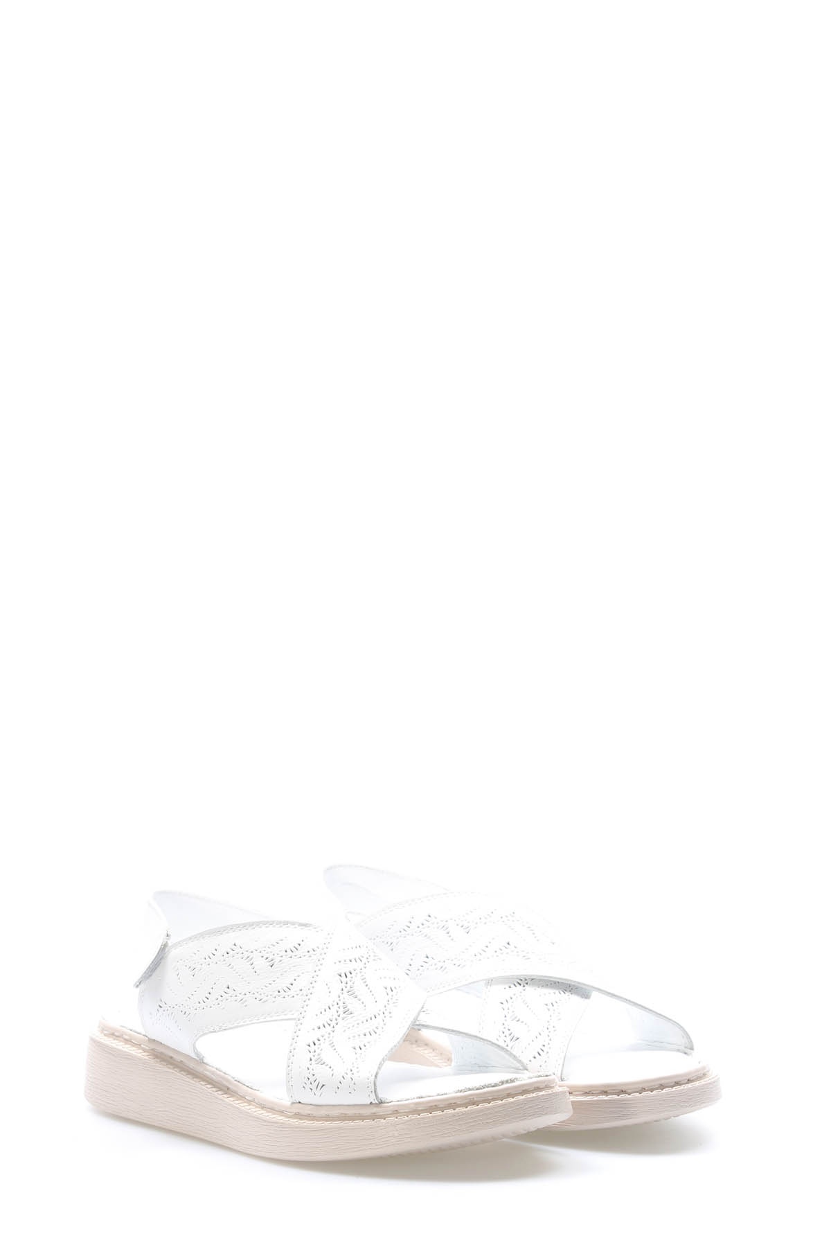 Hakiki Deri Kadın Klasik Sandalet 972ZA455 - Görsel 5