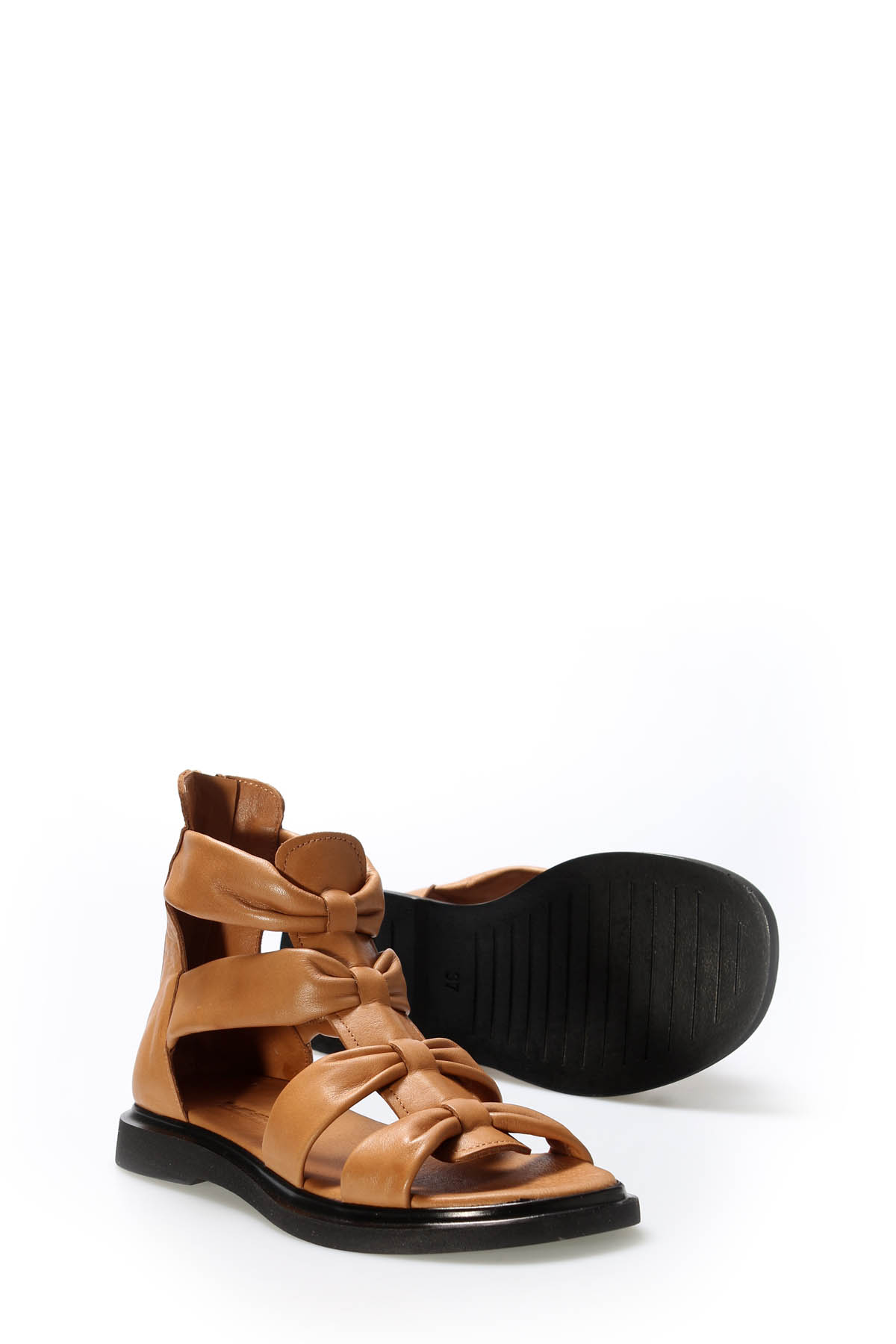 Hakiki Deri Kadın Klasik Sandalet 124ZA116 - Görsel 5