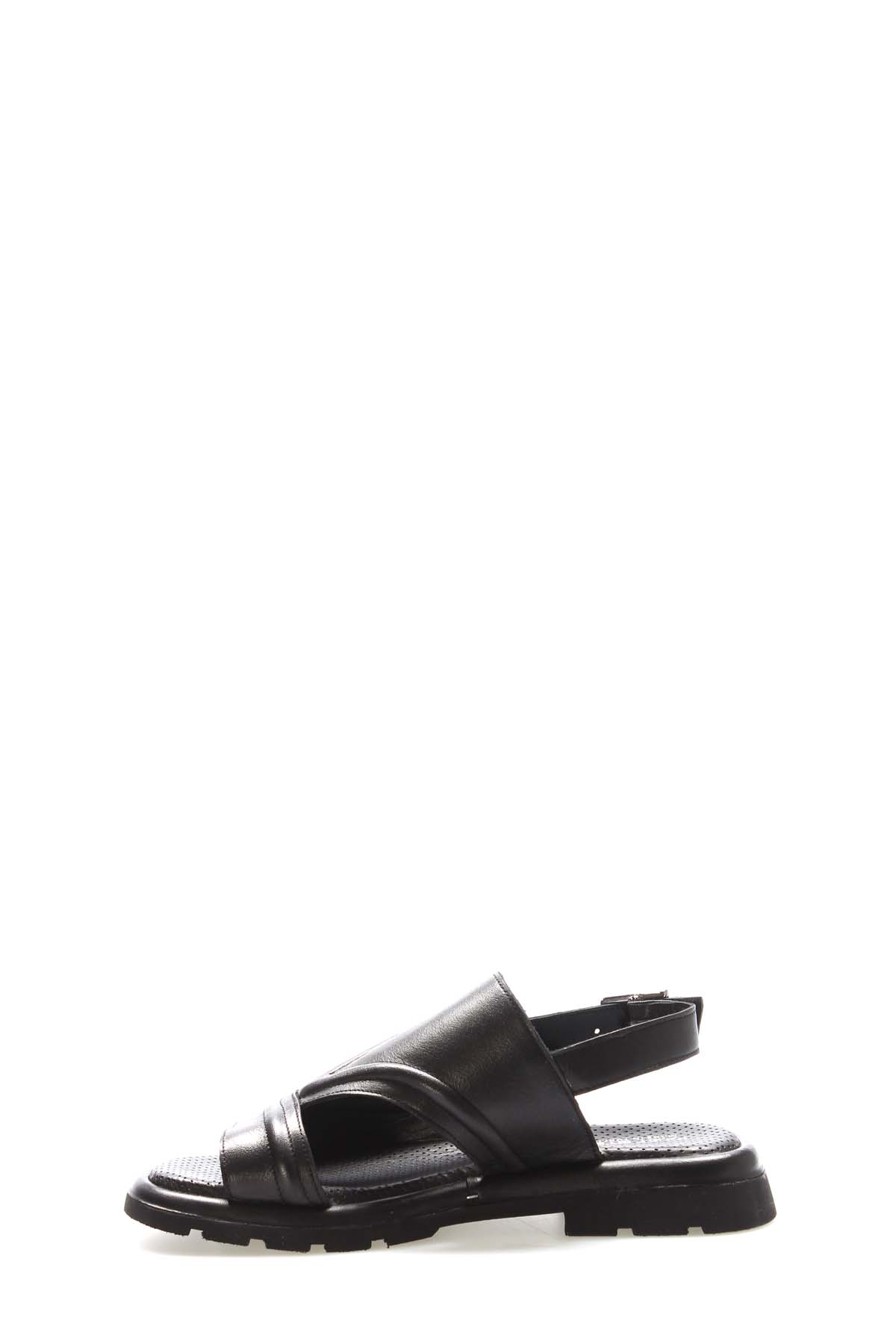 Hakiki Deri Kadın Klasik Sandalet 710ZA972 - Görsel 4