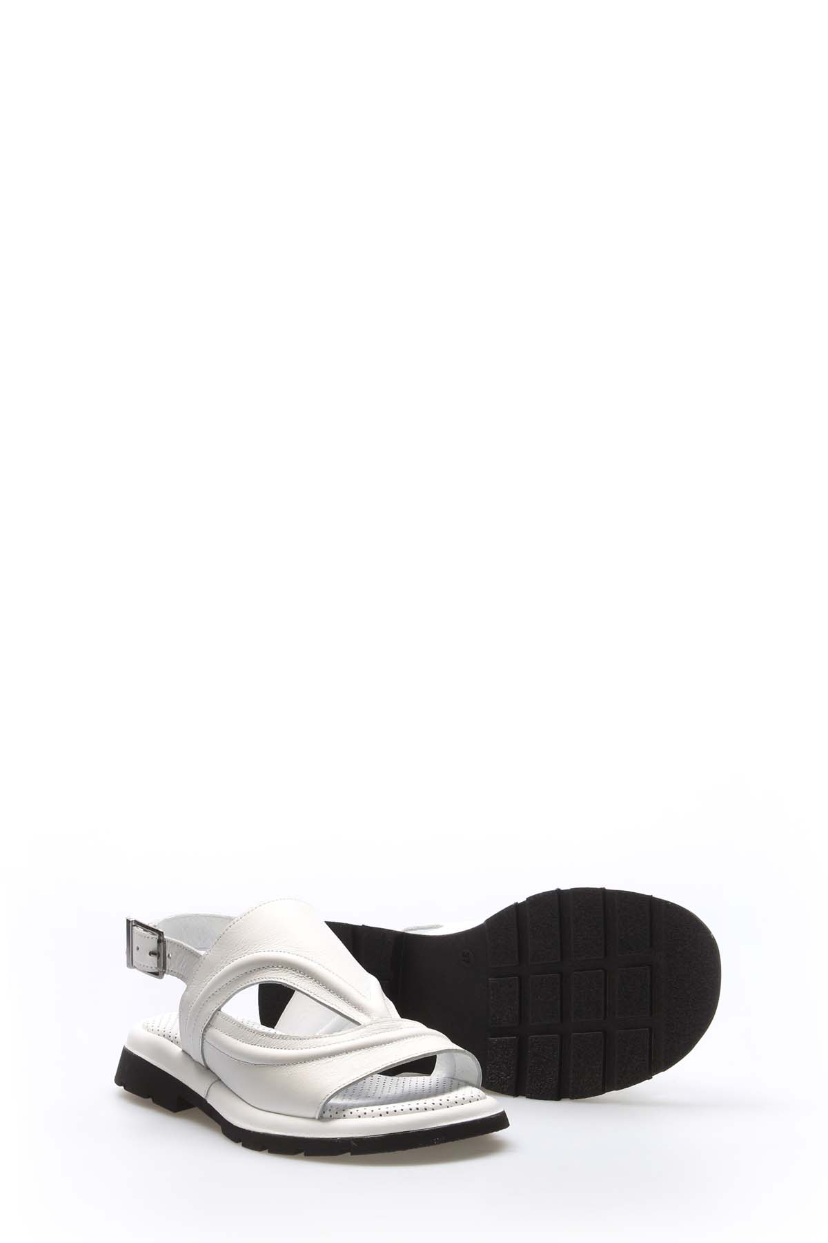 Hakiki Deri Kadın Klasik Sandalet 710ZA972 - Görsel 5