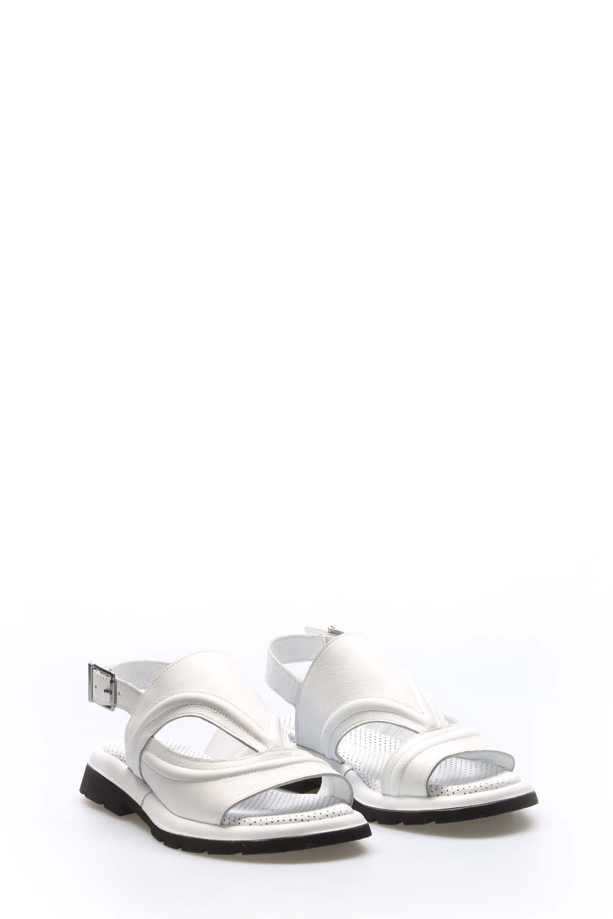 Hakiki Deri Kadın Klasik Sandalet 710ZA972 - Görsel 6