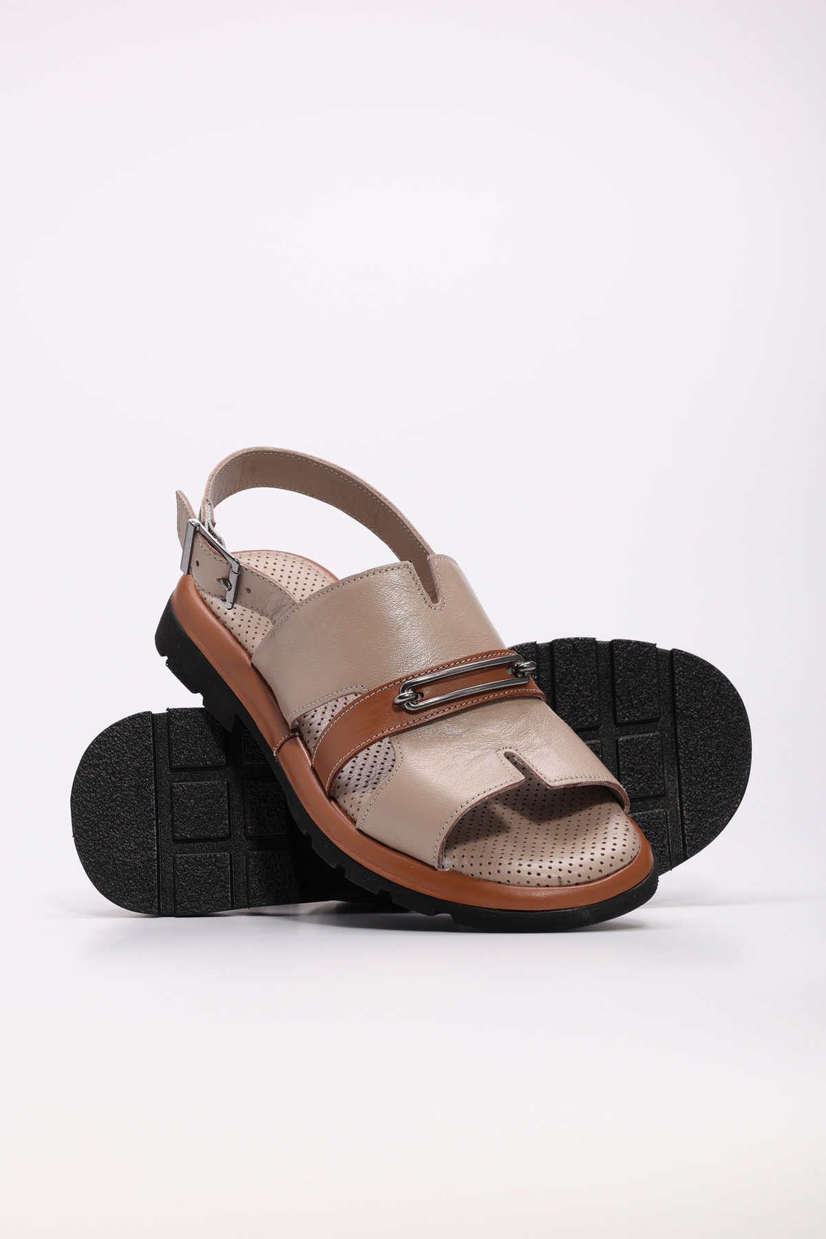 Hakiki Deri Kadın Klasik Sandalet 710ZA993 - Görsel 4