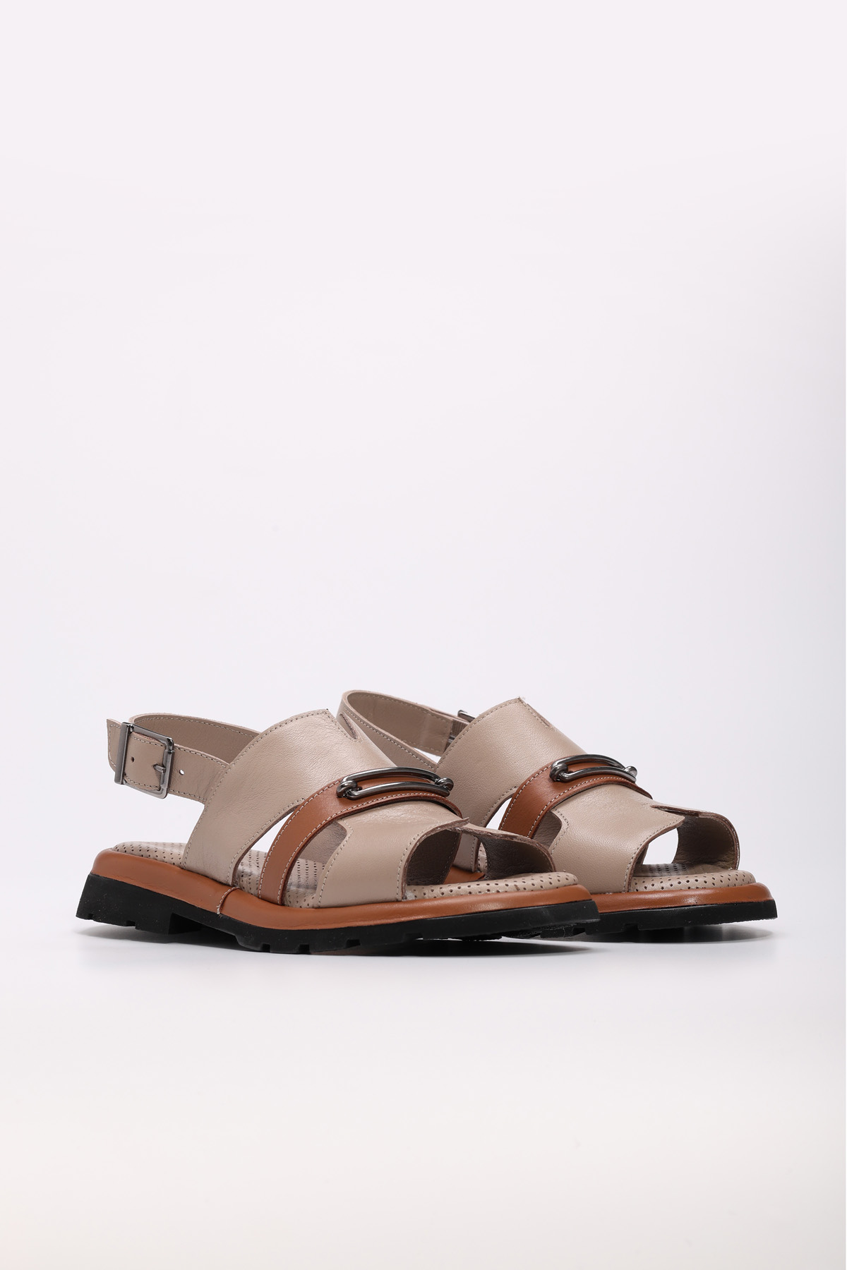 Hakiki Deri Kadın Klasik Sandalet 710ZA993 - Görsel 5