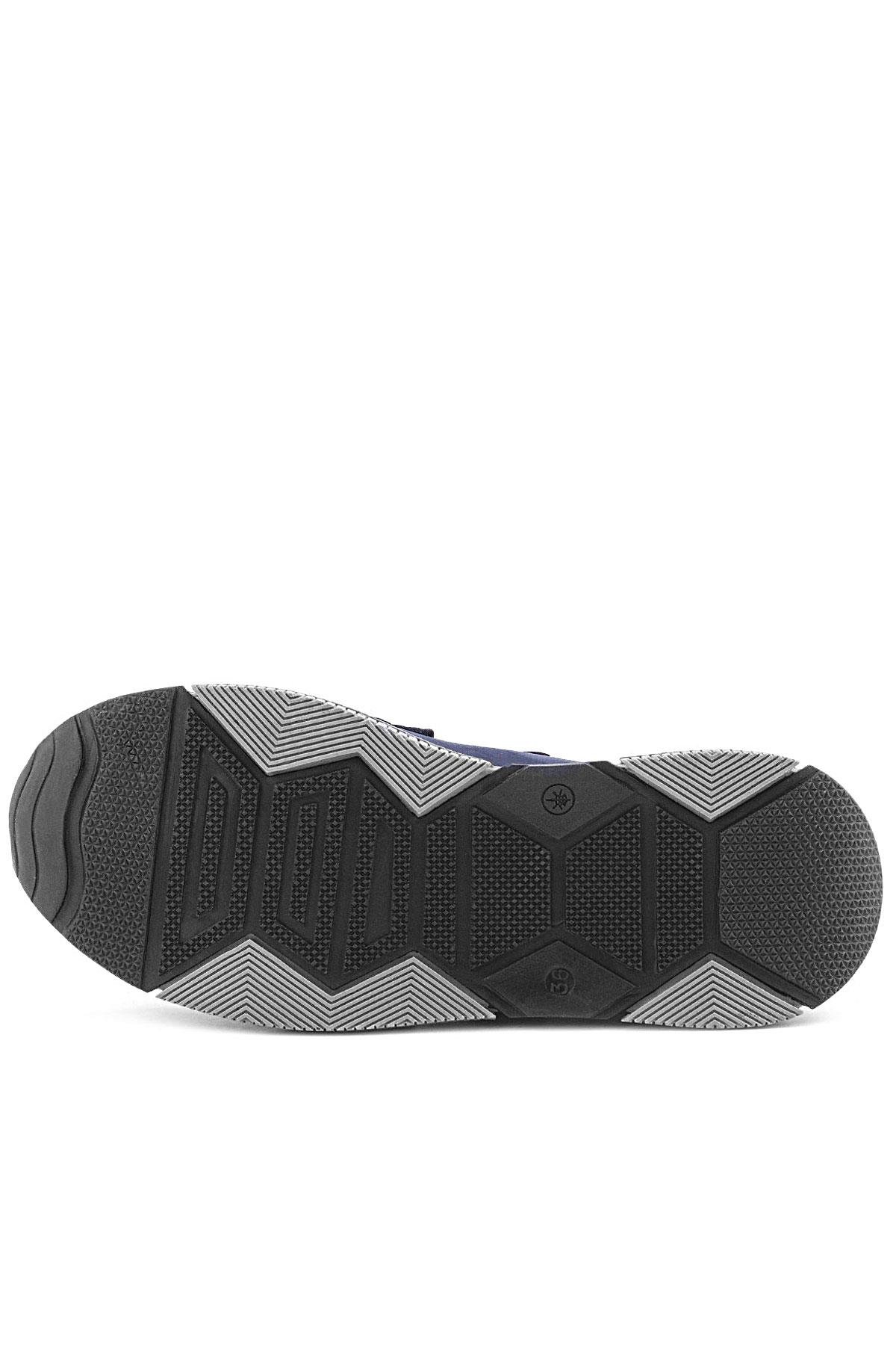 Hakiki Deri Lacivert Cırtlı Çocuk Spor Ayakkabı - Görsel 9