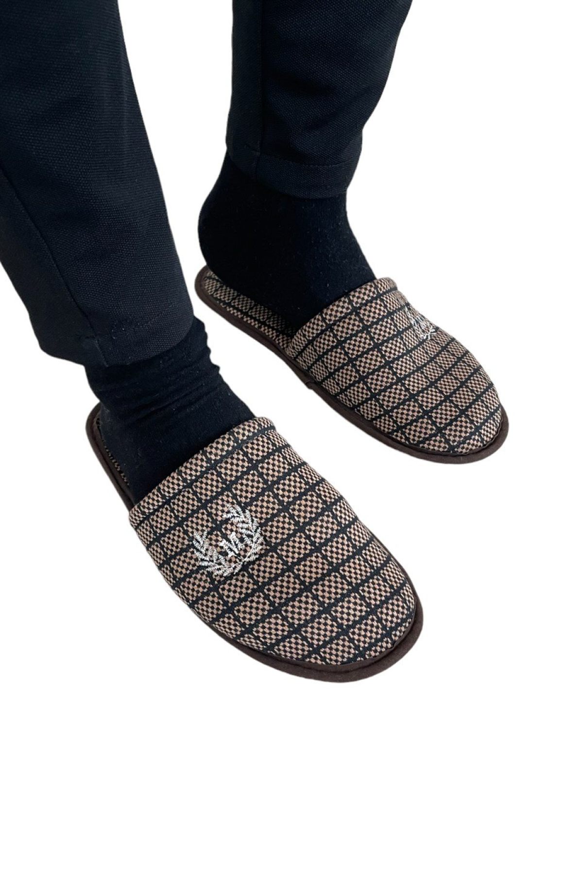 Kışlık Erkek Ev Terliği KAHVERENGİ - Görsel 3