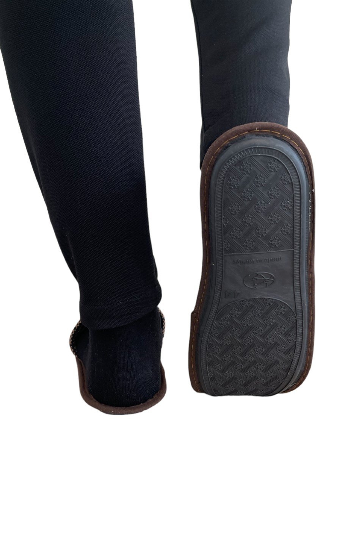 Kışlık Erkek Ev Terliği KAHVERENGİ - Görsel 5