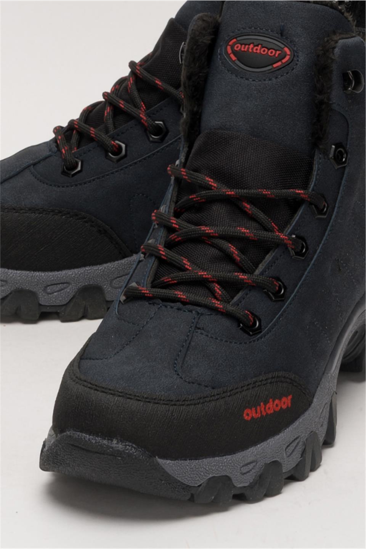 Soğuk Geçirmez Unisex Uzun Outdoor Trekking Bot Ayakkabı LACİVERT - Görsel 7