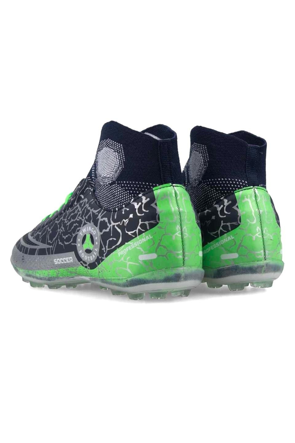 Çoraplı Bilekli Boğazlı Krampon Futbol Ayakkabısı LACİVERT - Görsel 4