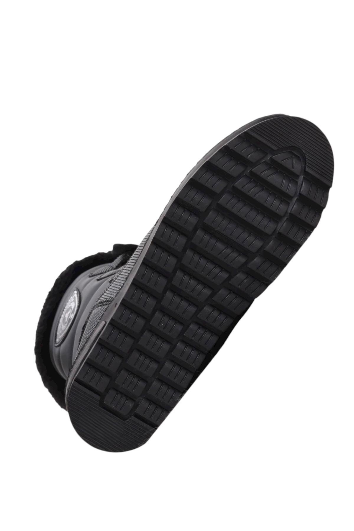 Termal Yünlü Kadın Kar Botu SİYAH - Görsel 8