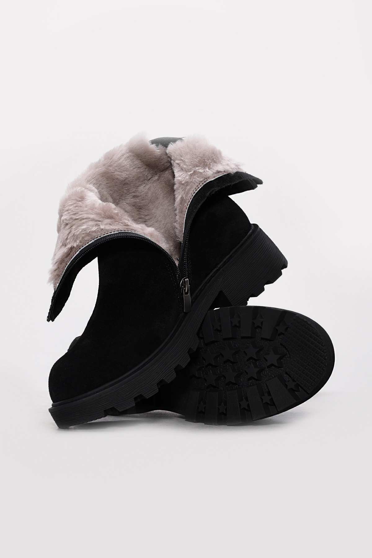 Hakiki Deri Kürklü Kadın Klasik Bot 124KZA3111 - Görsel 4