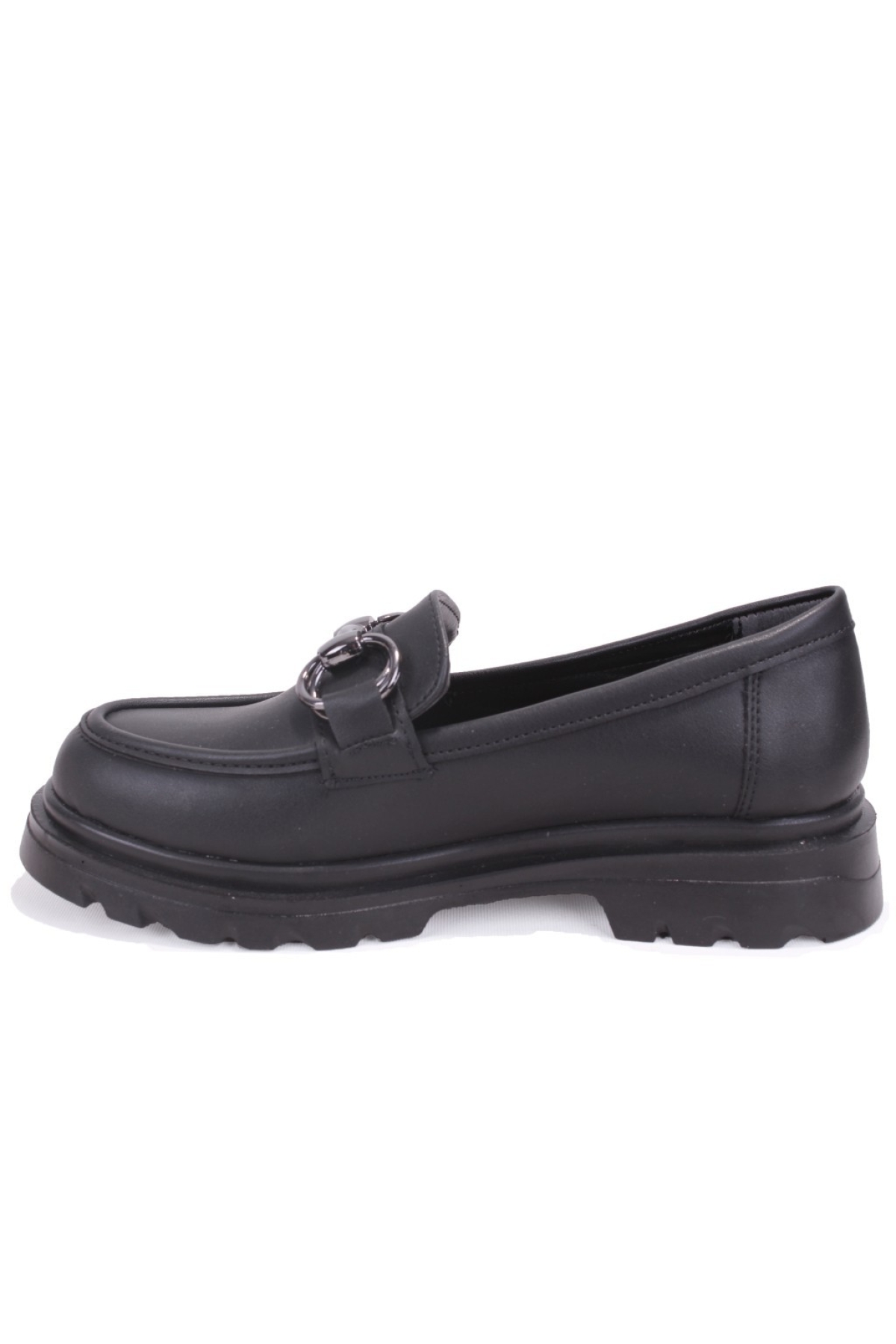 DZA07-90830 Siyah Günlük Loafer Kadın Ayakkabı - Görsel 4