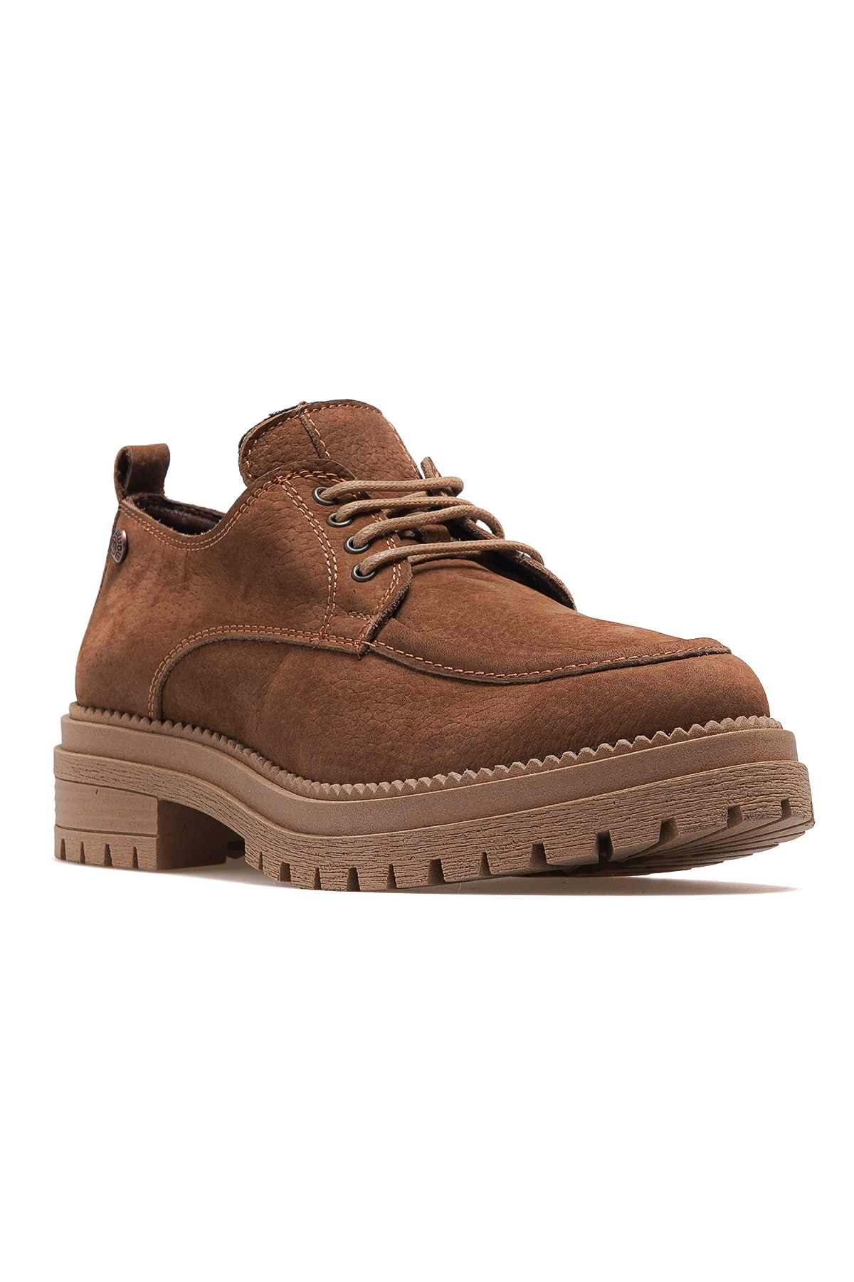 Kadın Hakiki Deri Loafer Günlük Ayakkabı 25k D25ka-3290 Z Fındık Nubuk - Görsel 5