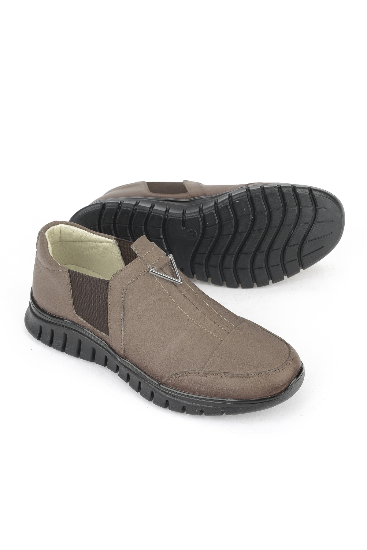 Kadın Hakiki Deri Konfor Ayakkabı 15355Z2888 Koyu Vizon - Görsel 5