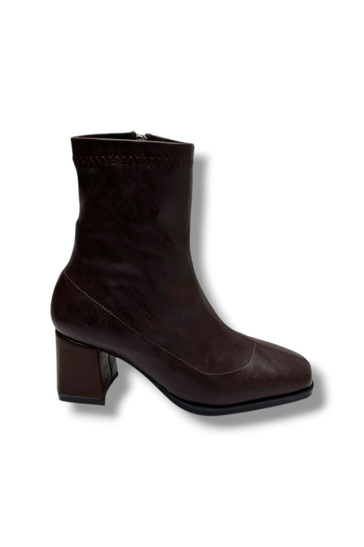 Kılınç 565-26 Cilt Deri Fermuarlı Kalın Topuk Kadın Bot - Görsel 3