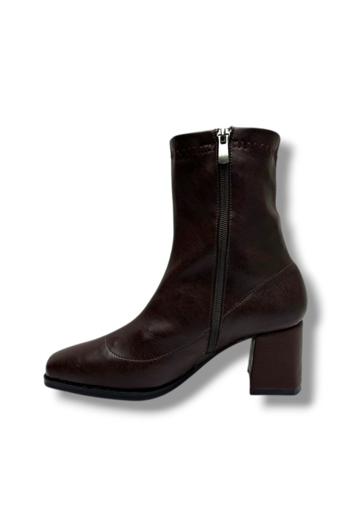 Kılınç 565-26 Cilt Deri Fermuarlı Kalın Topuk Kadın Bot - Görsel 4