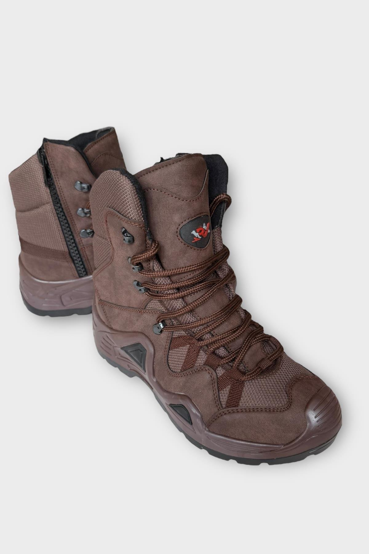 Kışlık Çöl Botu Taktikal Su Geçirmez ve Kaymaz Taban ErkekTrekking & Outdoor Bot KAHVERENGİ - Görsel 4