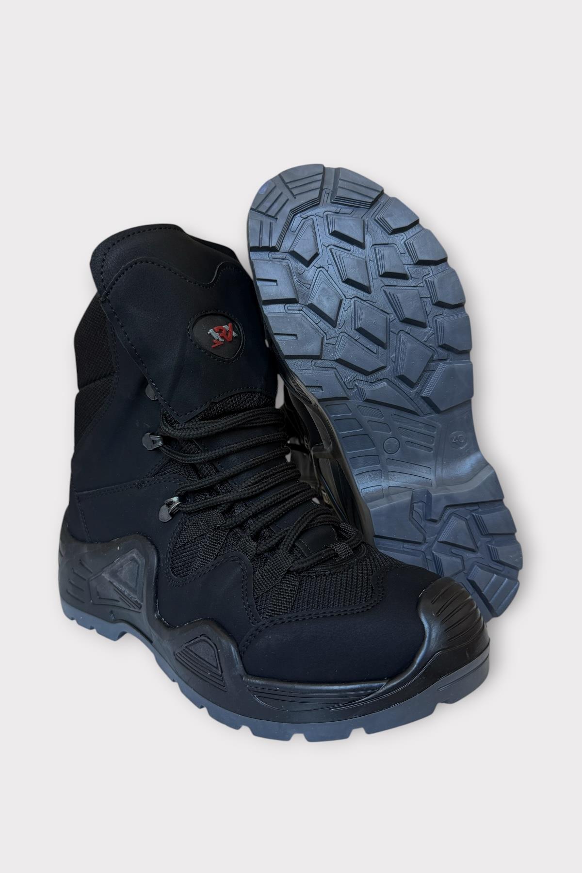 Kışlık Çöl Botu Taktikal Su Geçirmez ve Kaymaz Taban ErkekTrekking & Outdoor Bot SİYAH - Görsel 7