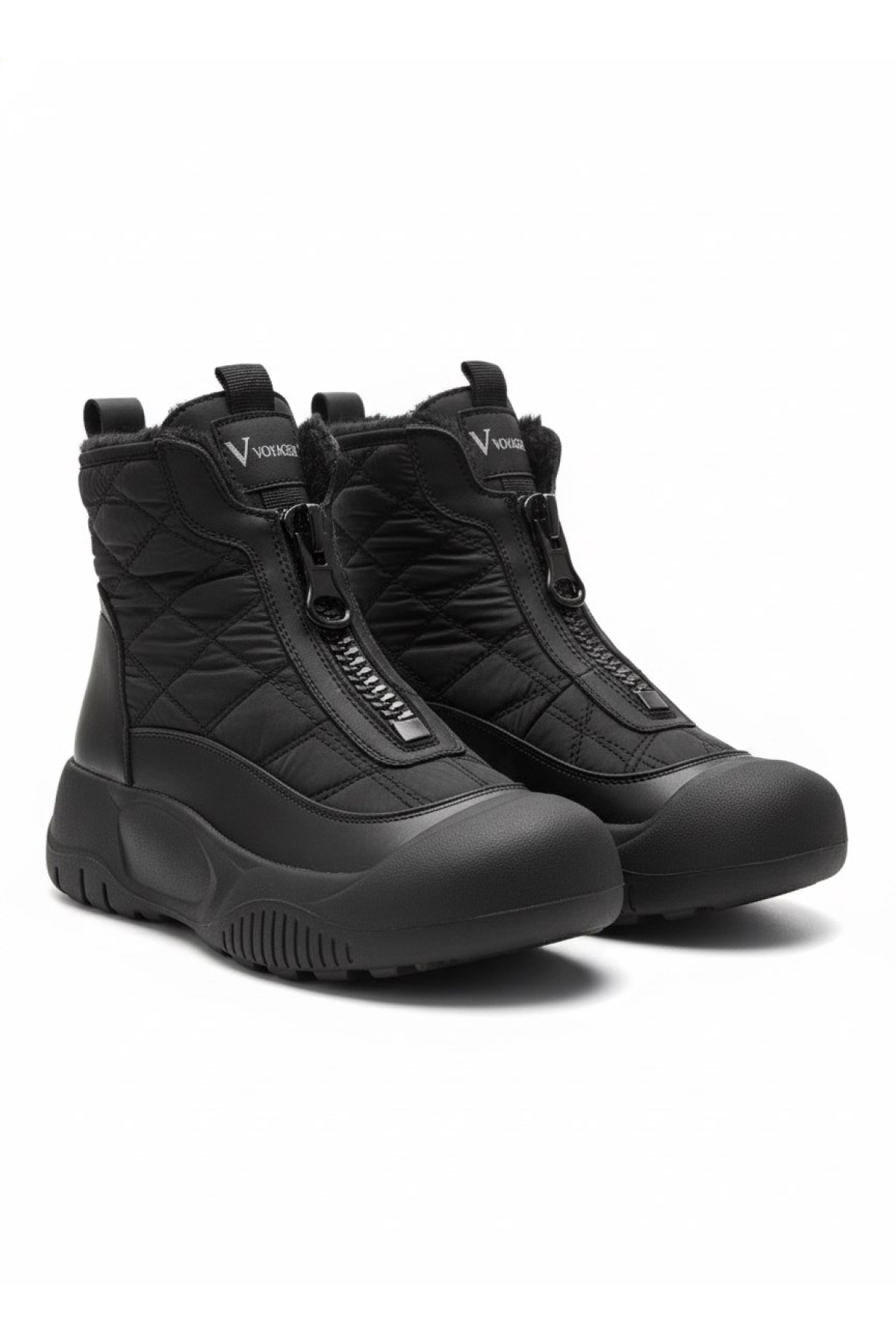 Önü Fermuarlı İçi Kürklü Kadın Kar Botu B439 - Görsel 3