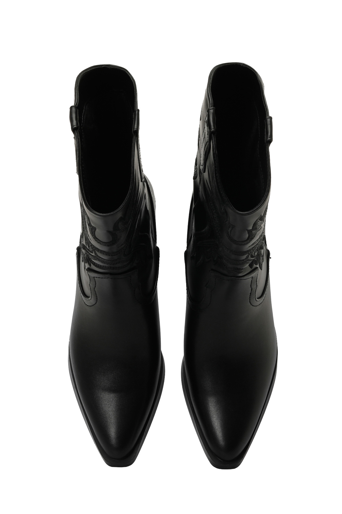 24K-1002 5PR Siyah Kadın Kovboy Bot - Görsel 6